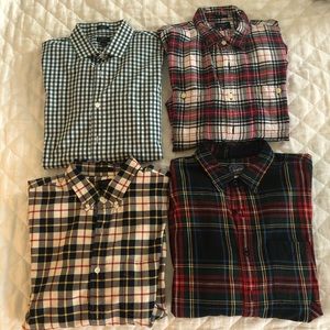 Lot of (4) J CREW  Button Front Large Shirts